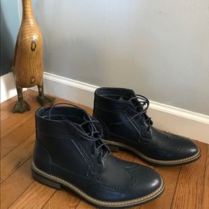Men's Hawke & Co. dark blue dress boots